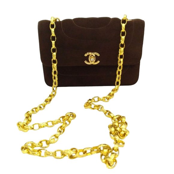 CHANEL AUTHENTIC CLASSIC 24K GOLD BIJOUX CHAIN VINTAGE CROSSBODY FLAP BAG - Picture 3 of 15